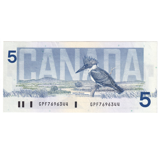 BC-56c 1986 Canada $5 Bonin-Thiessen, GPF, AU-UNC
