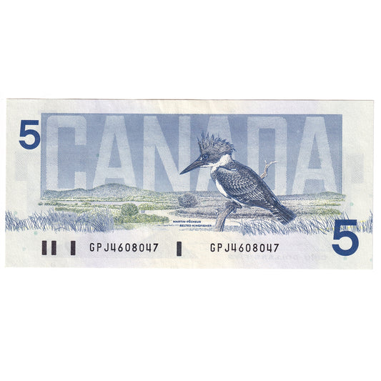 BC-56c 1986 Canada $5 Bonin-Thiessen, GPJ, AU-UNC