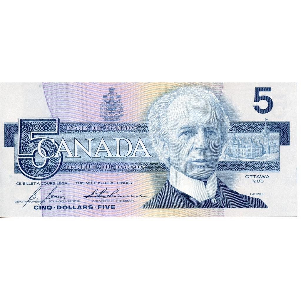 BC-56c 1986 Canada $5 Bonin-Thiessen, GPS, AU-UNC