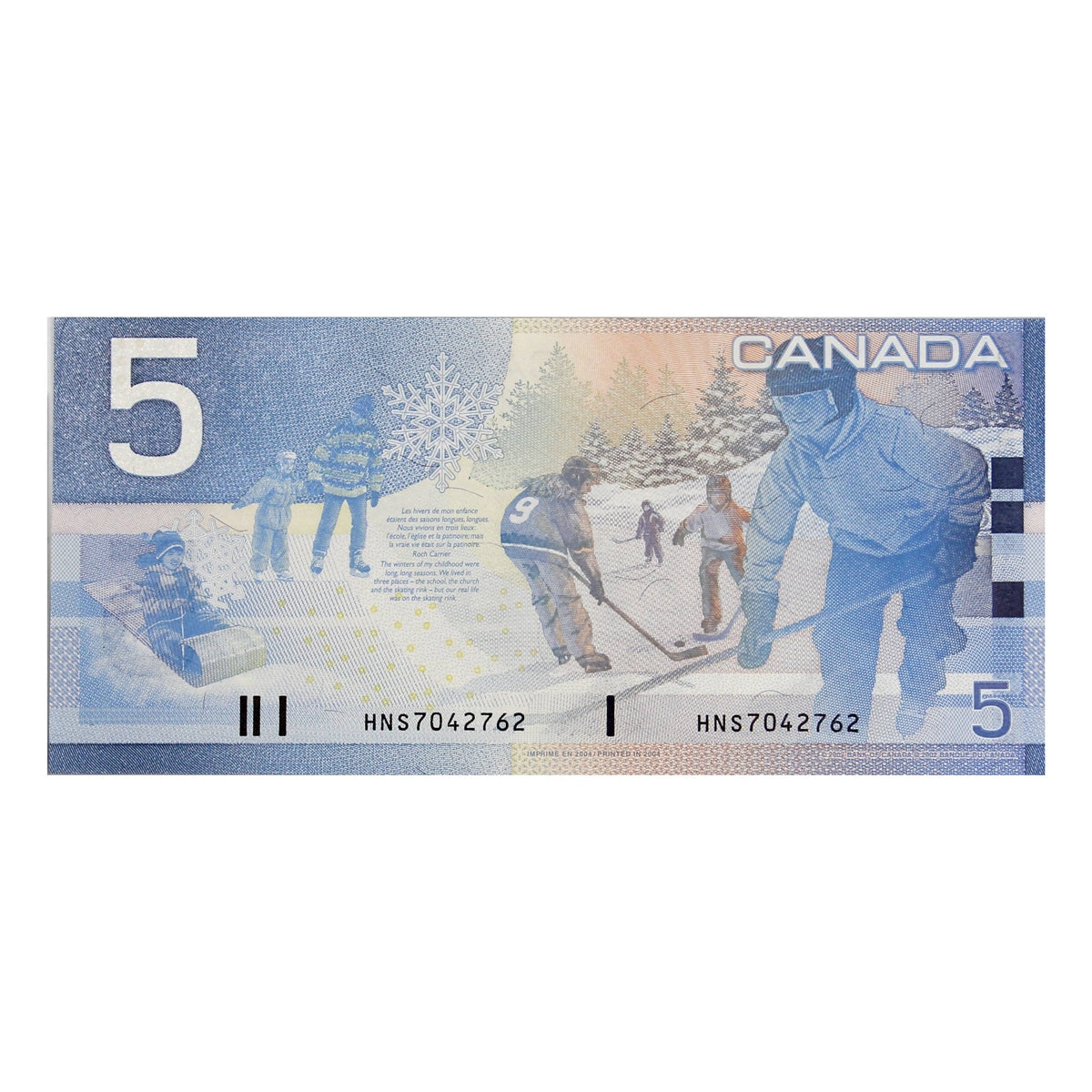 BC-62b 2004 Canada $5 Jenkins-Dodge, HNS, UNC