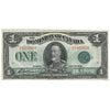 DC-25j 1923 Dominion $1 McCavour-Saunders, Green Seal, Group 2, Extra Fine (EF40)