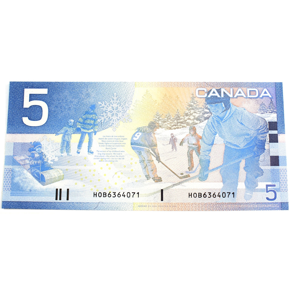 BC-62b 2004 Canada $5 Jenkins-Dodge, HOB, Uncirculated (MS60)