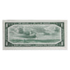 BC-37b 1954 Canada $1 Beattie-Rasminsky, G/N, EF-AU (EF45)