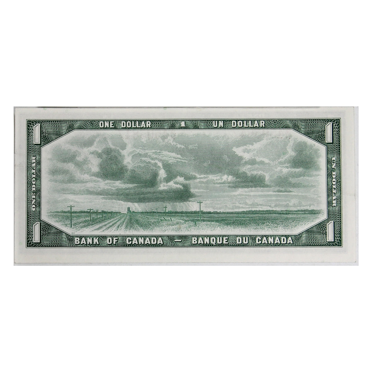 BC-37b 1954 Canada $1 Beattie-Rasminsky, G/N, EF-AU (EF45)