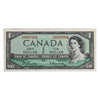 BC-37b 1954 Canada $1 Beattie-Rasminsky, C/O, EF-AU (EF45)
