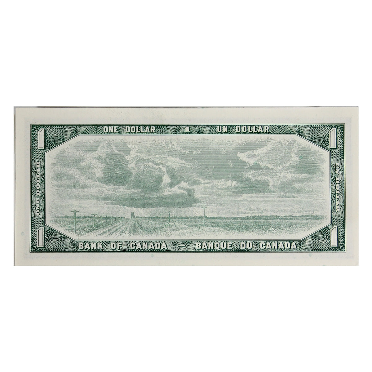 BC-37b-i 1954 Canada $1 Beattie-Rasminsky, N/Z, AU-UNC (AU55)