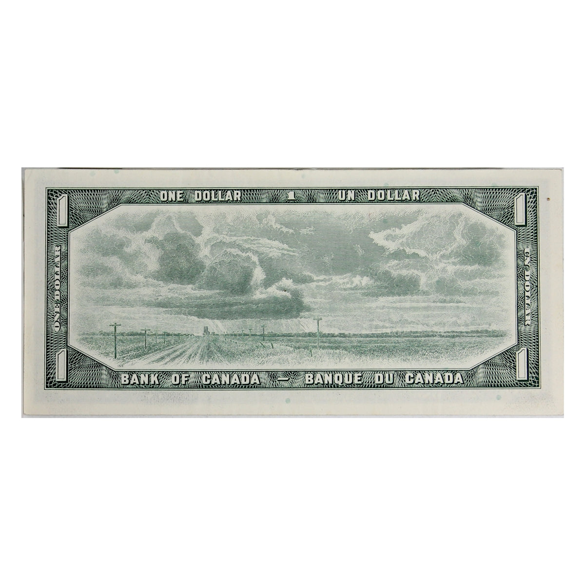 BC-37bA-i 1954 Canada $1 Beattie-Rasminsky, *A/F, Almost Uncirculated (AU50)