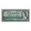 BC-37c 1954 Canada $1 Bouey-Rasminsky, R/F, Almost Uncirculated (AU50)