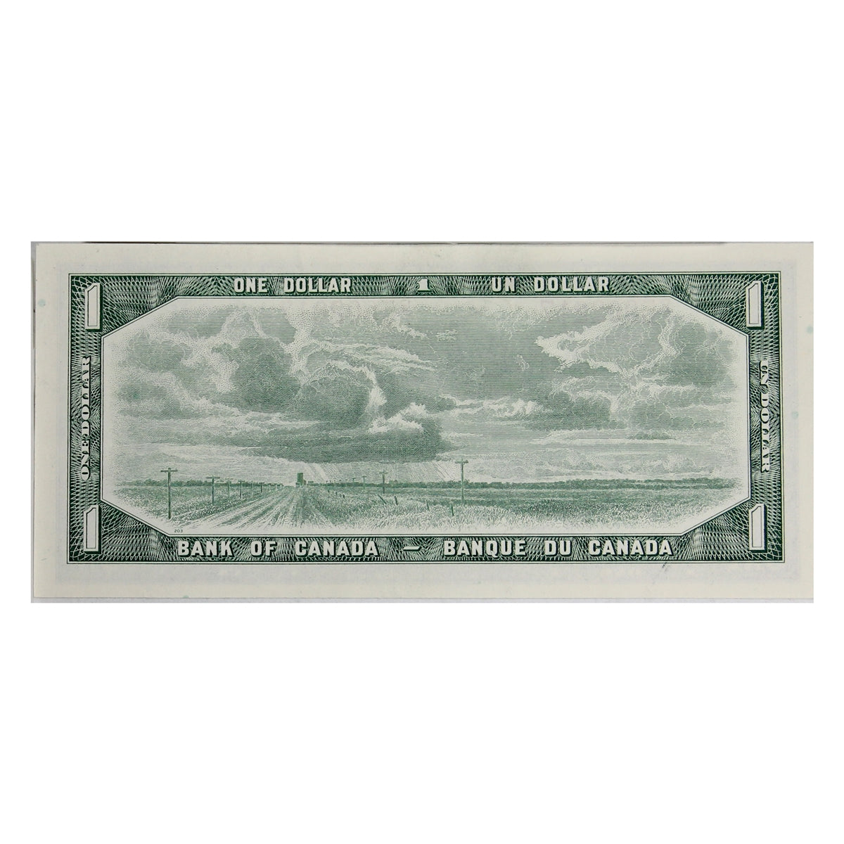 BC-37c 1954 Canada $1 Bouey-Rasminsky, R/F, Almost Uncirculated (AU50)