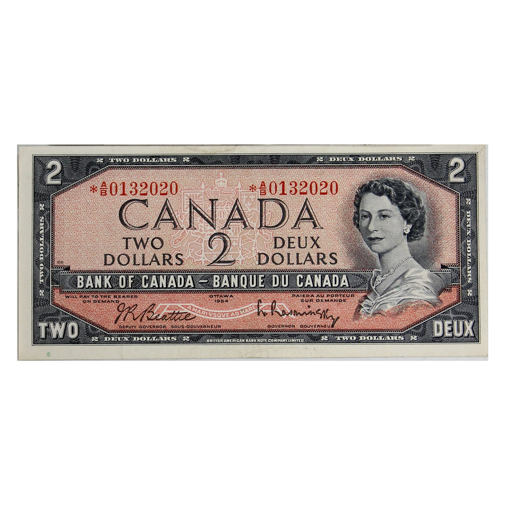 BC-38bA 1954 Canada $2 Beattie-Rasminsky, *A/B, VF-EF (VF30)