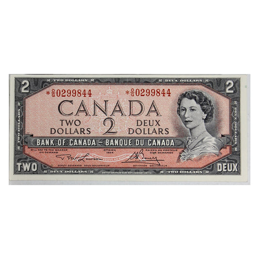 BC-38dA 1954 Canada $2 Lawson-Bouey, *O/G, AU-UNC