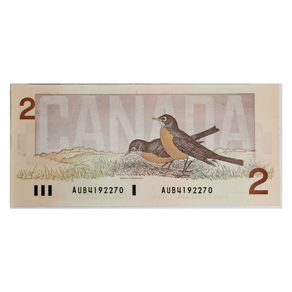BC-55a 1986 Canada $2 Crow-Bouey, AUB, Choice Uncirculated (CUNC63)