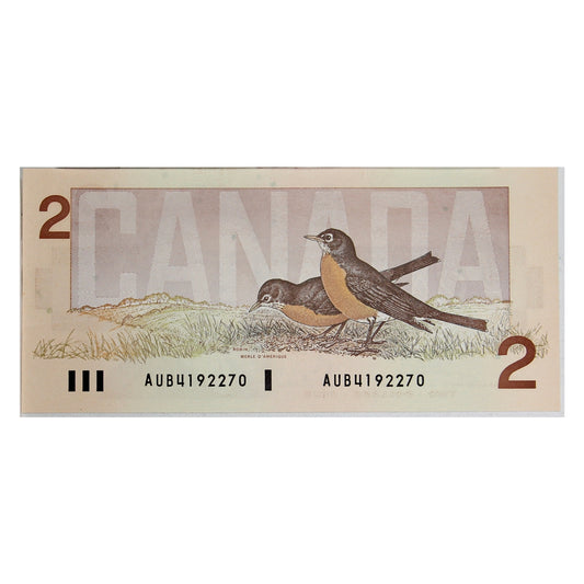 BC-55a 1986 Canada $2 Crow-Bouey, AUB, Choice Uncirculated (CUNC63)