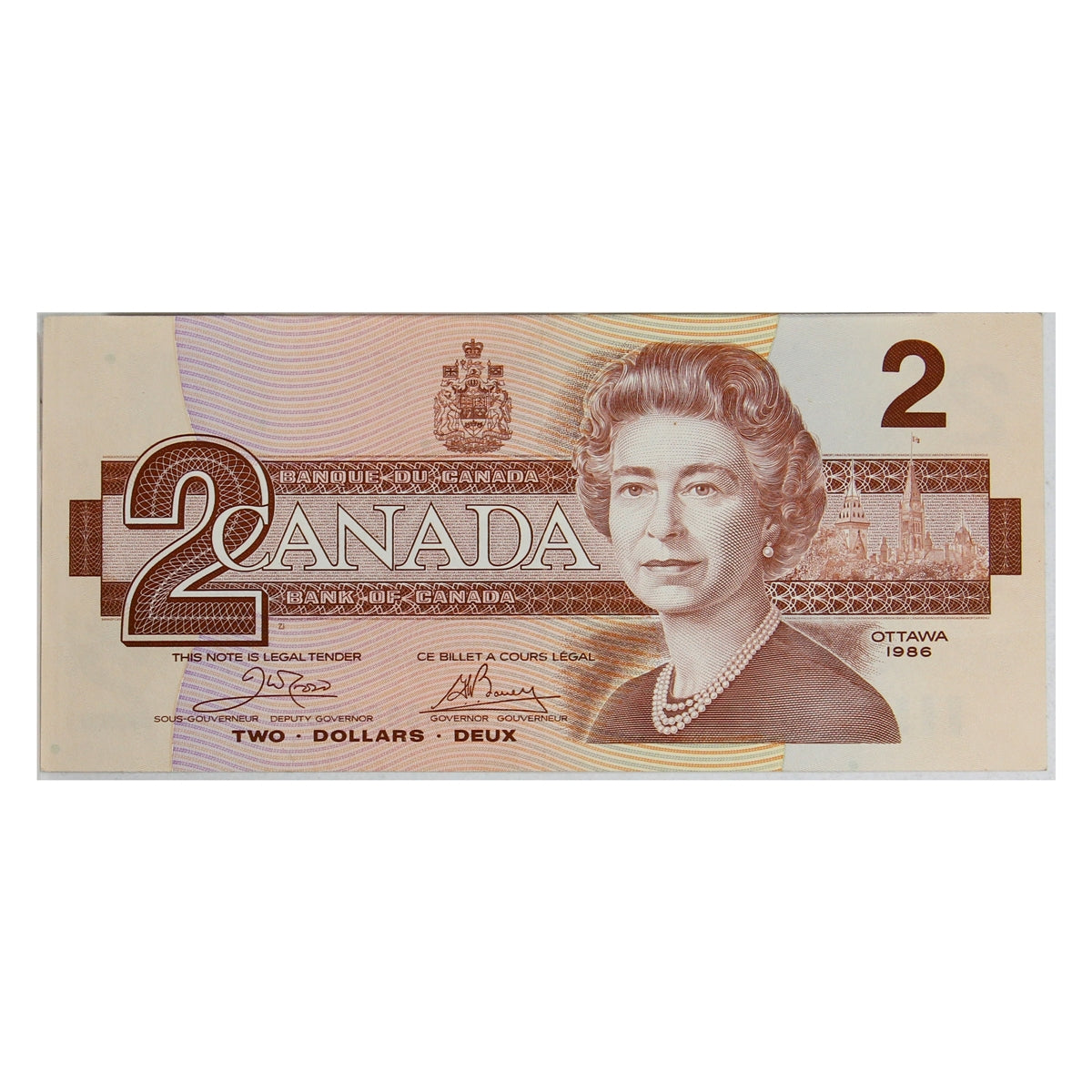 BC-55a 1986 Canada $2 Crow-Bouey, AUH, VF-EF (VF30)
