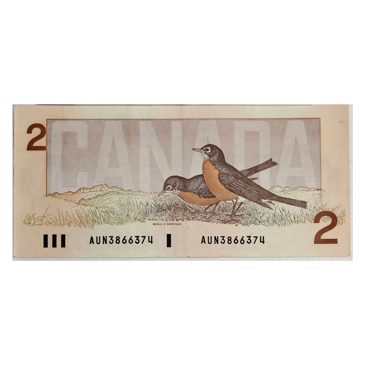 BC-55a 1986 Canada $2 Crow-Bouey, AUN, VF-EF (VF30)