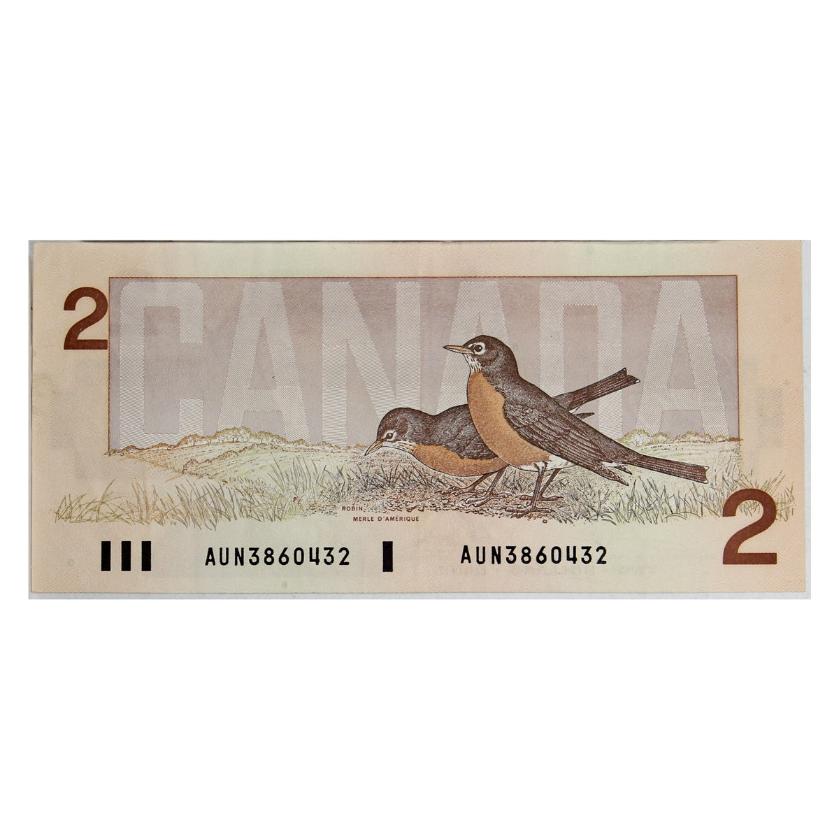 BC-55a 1986 Canada $2 Crow-Bouey, AUN, Very Fine (VF20)