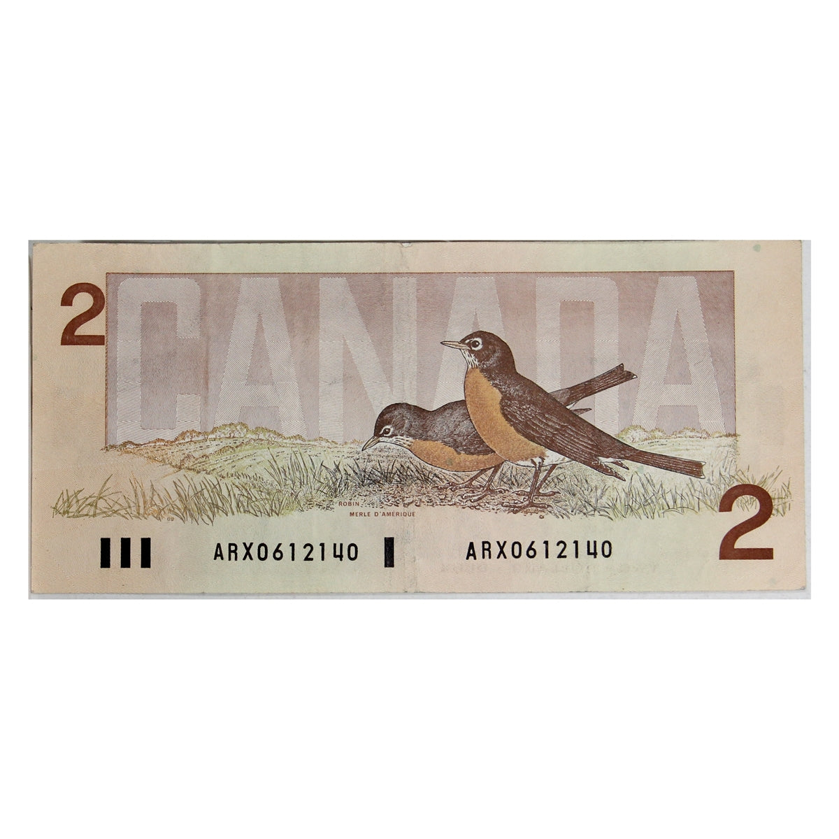 BC-55aA 1986 Canada $2 Crow-Bouey, ARX Below 1.26M, Very Fine (VF20)