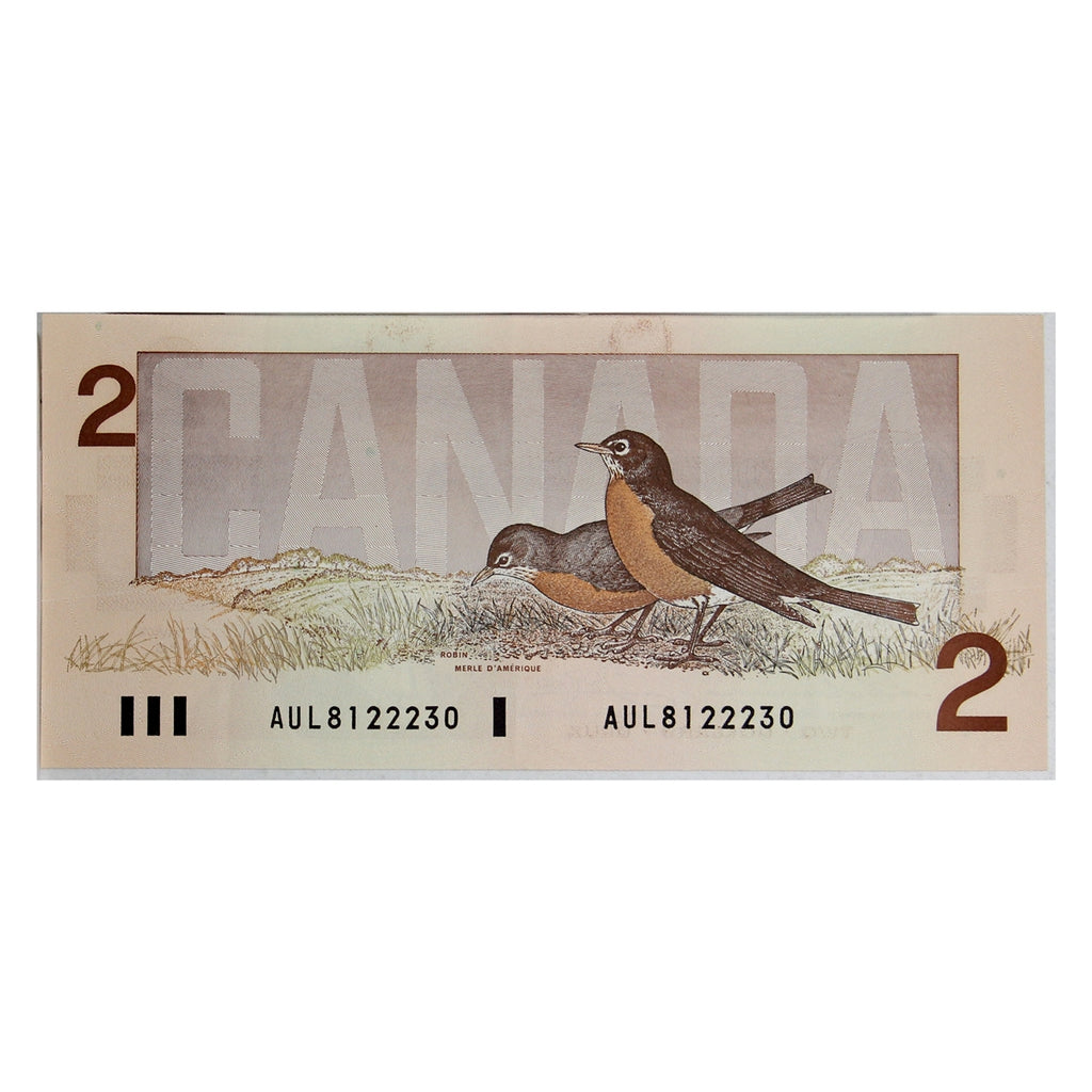 BC-55b 1986 Canada $2 Thiessen-Crow, AUL, VF-EF (VF30)