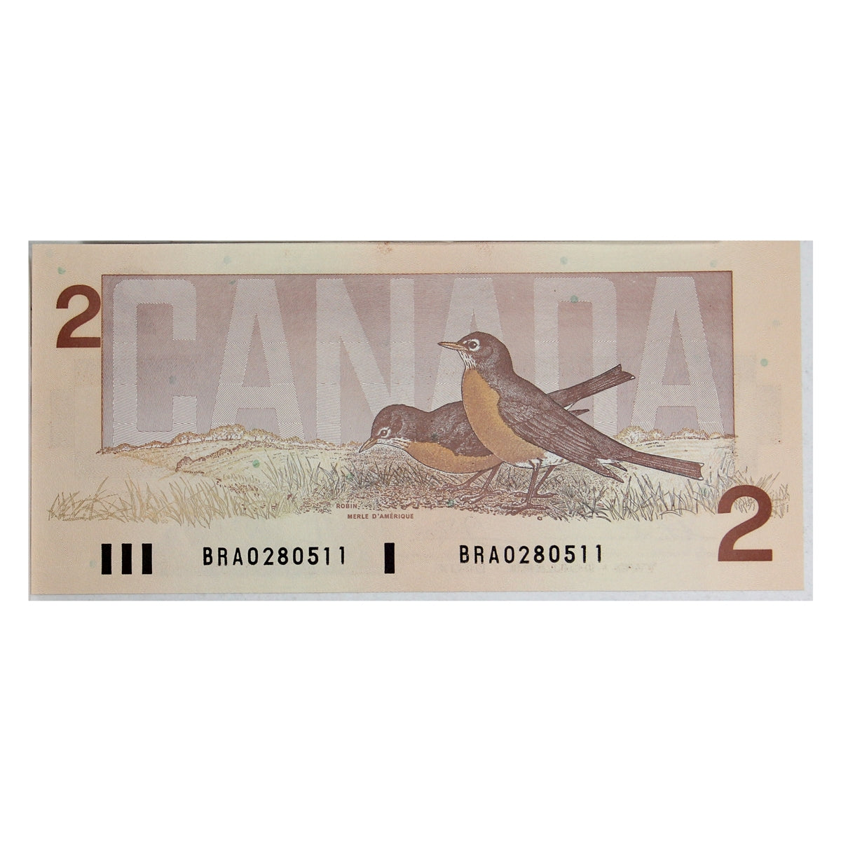BC-55b 1986 Canada $2 Thiessen-Crow, BRA, Uncirculated (MS60)