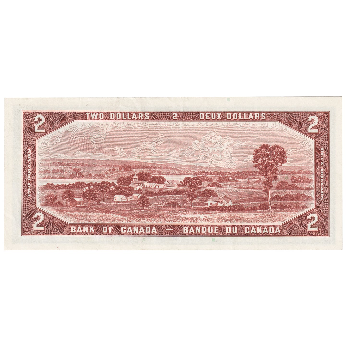 BC-38b 1954 Canada $2 Beattie-Rasminsky, E/R, Almost Uncirculated (AU50)