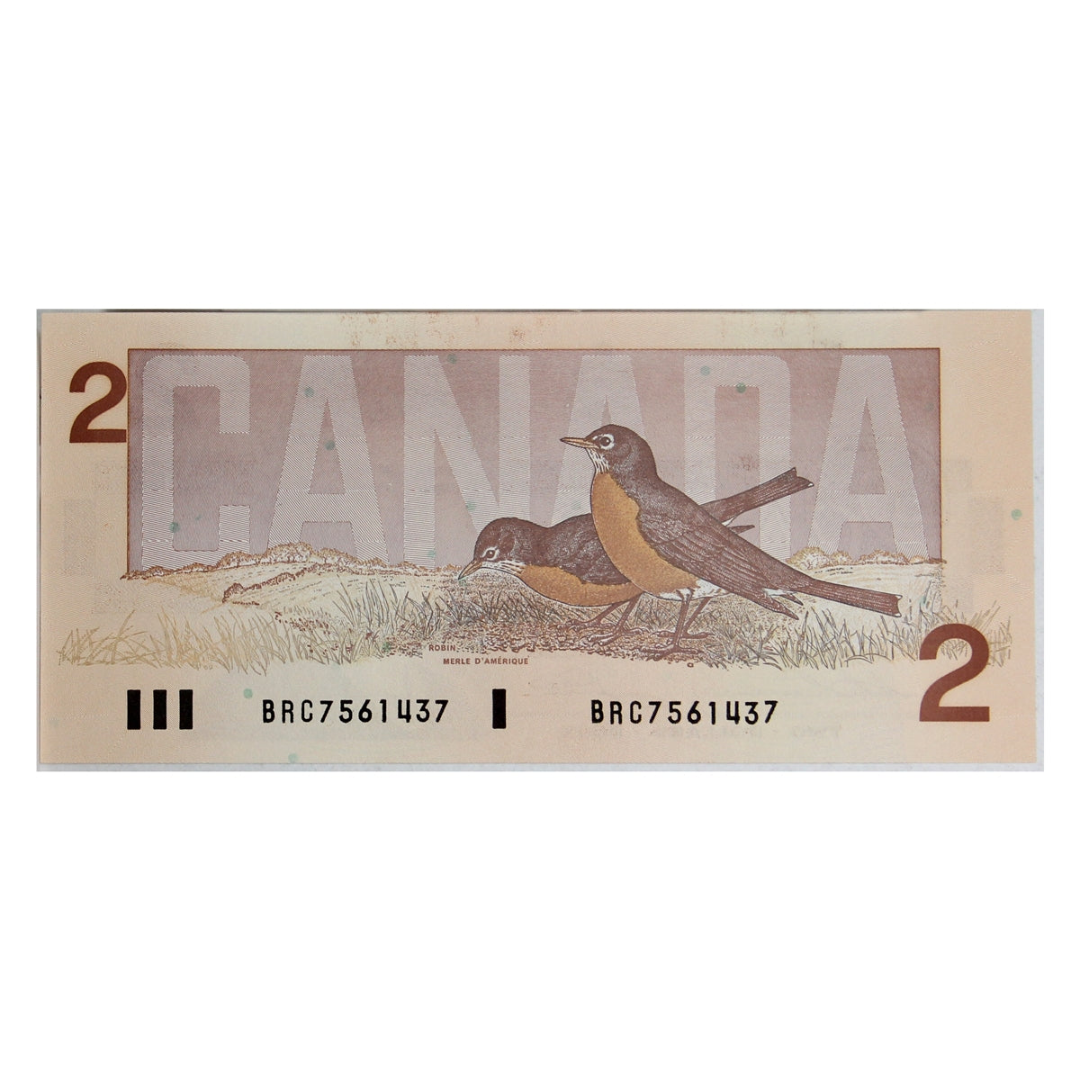 BC-55b 1986 Canada $2 Thiessen-Crow, BRC, Uncirculated (MS60)
