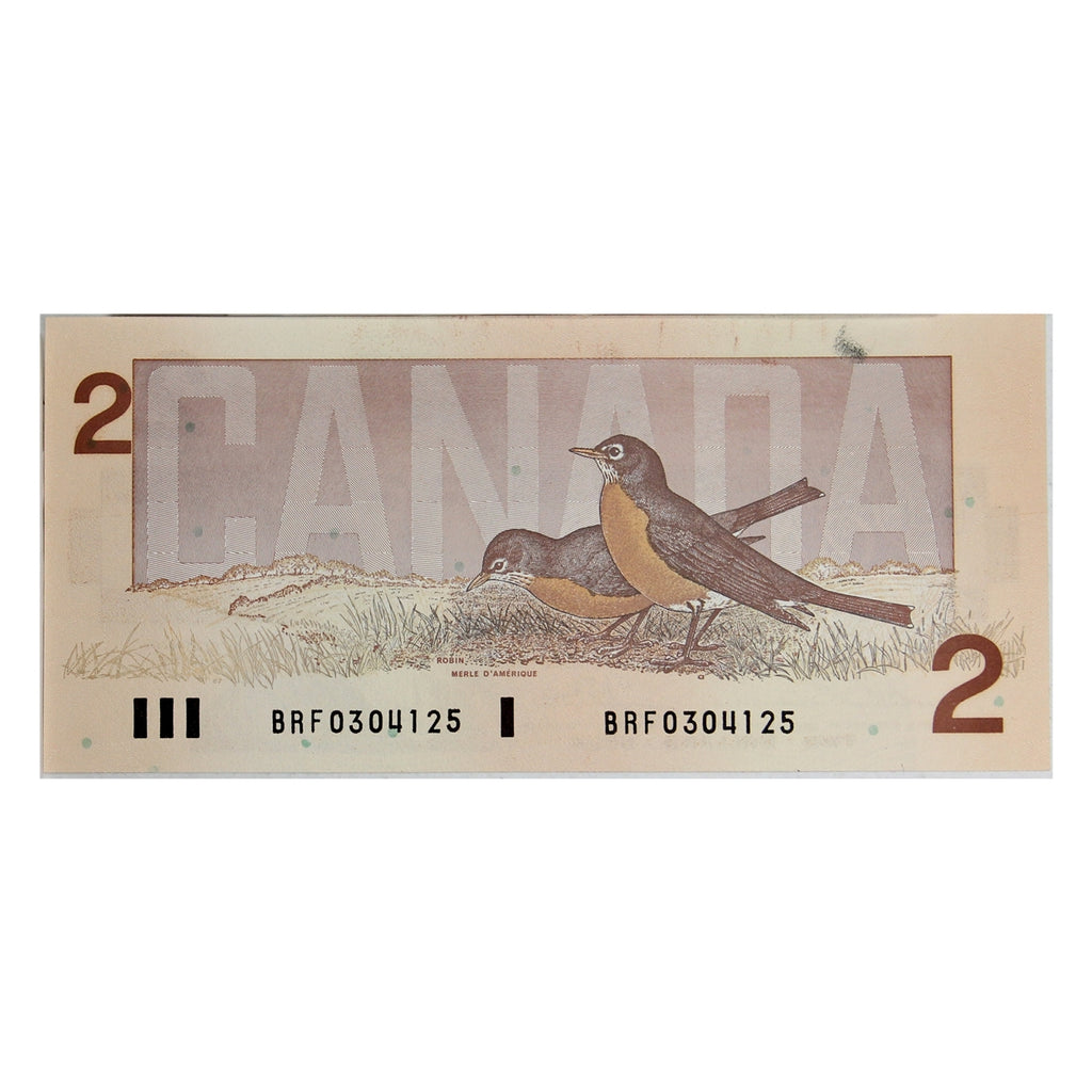 BC-55b 1986 Canada $2 Thiessen-Crow, BRF, Uncirculated (MS60)