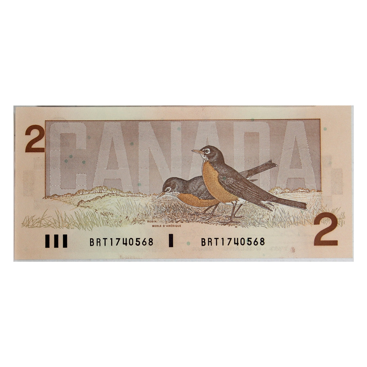BC-55b 1986 Canada $2 Thiessen-Crow, BRT, Choice Uncirculated (CUNC63)