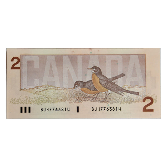 BC-55b 1986 Canada $2 Thiessen-Crow, BUH, Choice Uncirculated (CUNC63)