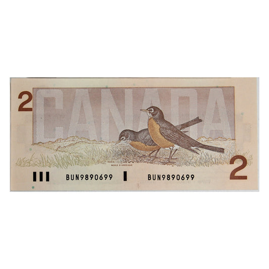 BC-55b 1986 Canada $2 Thiessen-Crow, BUN, Uncirculated (UNC60)