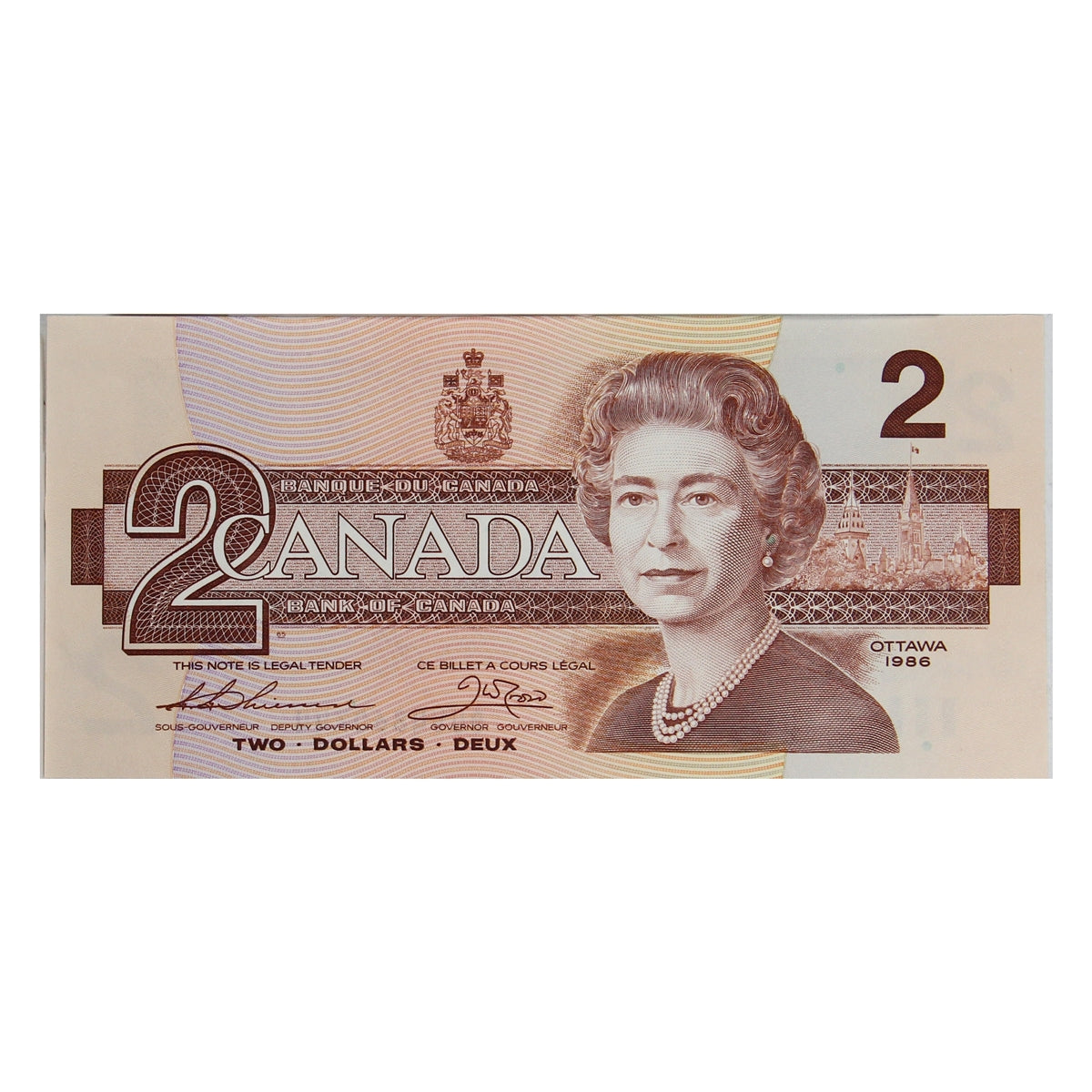 BC-55b 1986 Canada $2 Thiessen-Crow, BUV, Uncirculated (MS60)