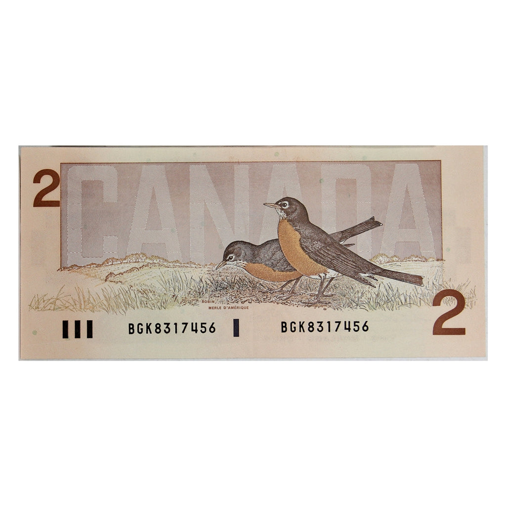 BC-55b 1986 Canada $2 Thiessen-Crow, BGK, EF-AU (EF45)
