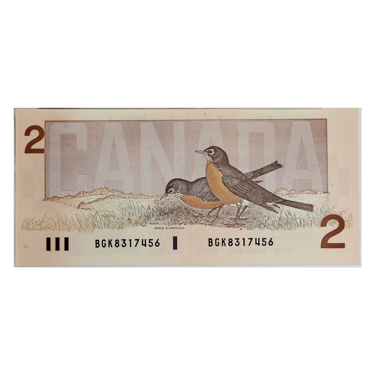 BC-55b 1986 Canada $2 Thiessen-Crow, BGK, EF-AU (EF45)