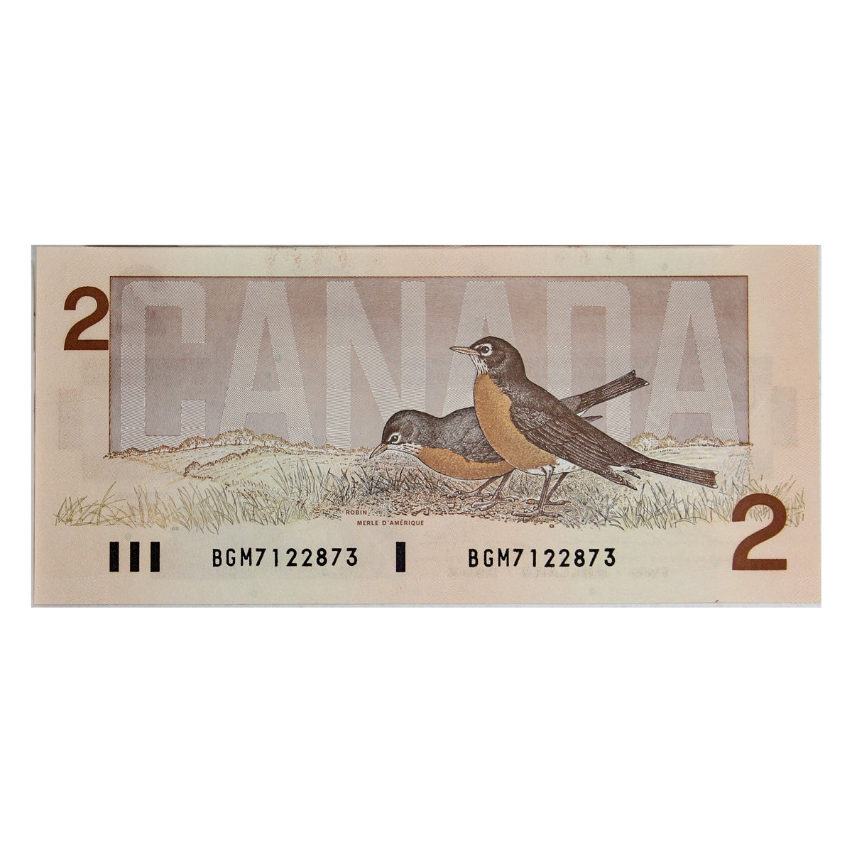BC-55b 1986 Canada $2 Thiessen-Crow, BGM, AU-UNC (AU55)
