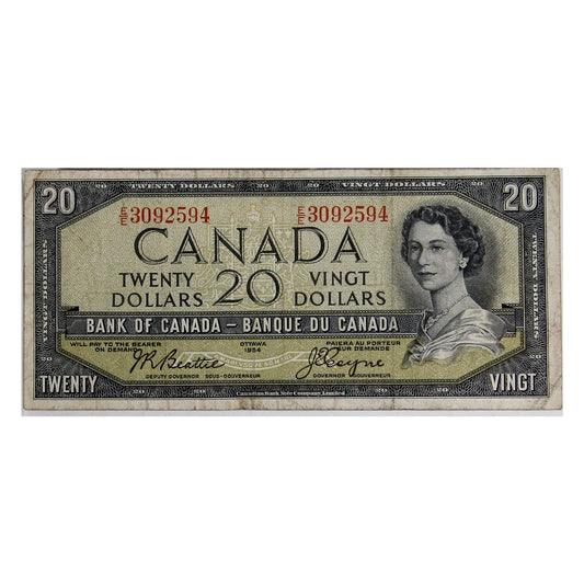 BC-41a 1954 Canada $20 Beattie-Coyne, E/E, F-VF