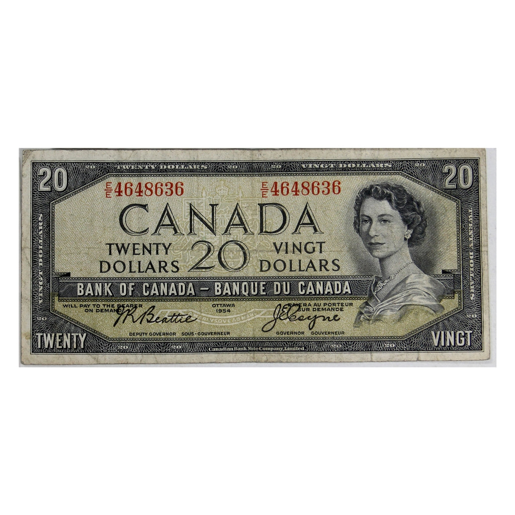 BC-41a 1954 Canada $20 Beattie-Coyne, E/E, Fine (F12)