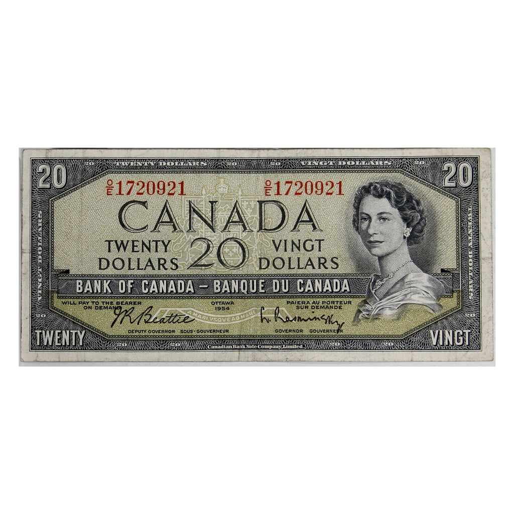 BC-41b 1954 Canada $20 Beattie-Rasminsky, O/E, F-VF