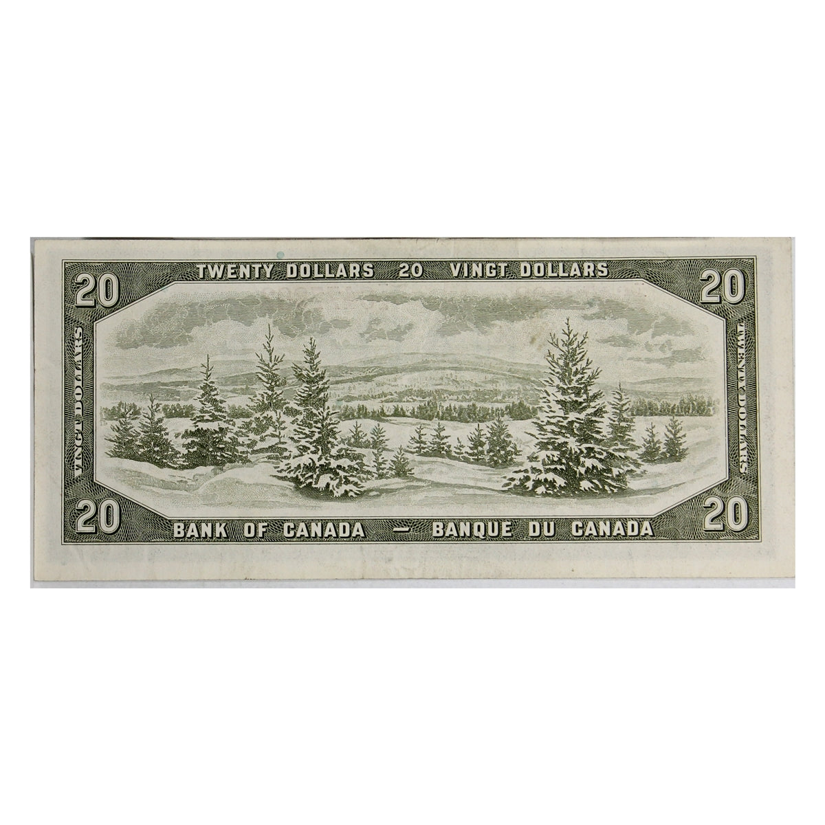 BC-41b 1954 Canada $20 Beattie-Rasminsky, T/E, Almost Uncirculated (AU50)