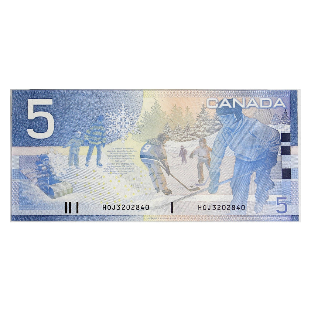 BC-62b 2005 Canada $5 Jenkins-Dodge, HOJ, Uncirculated (MS60)