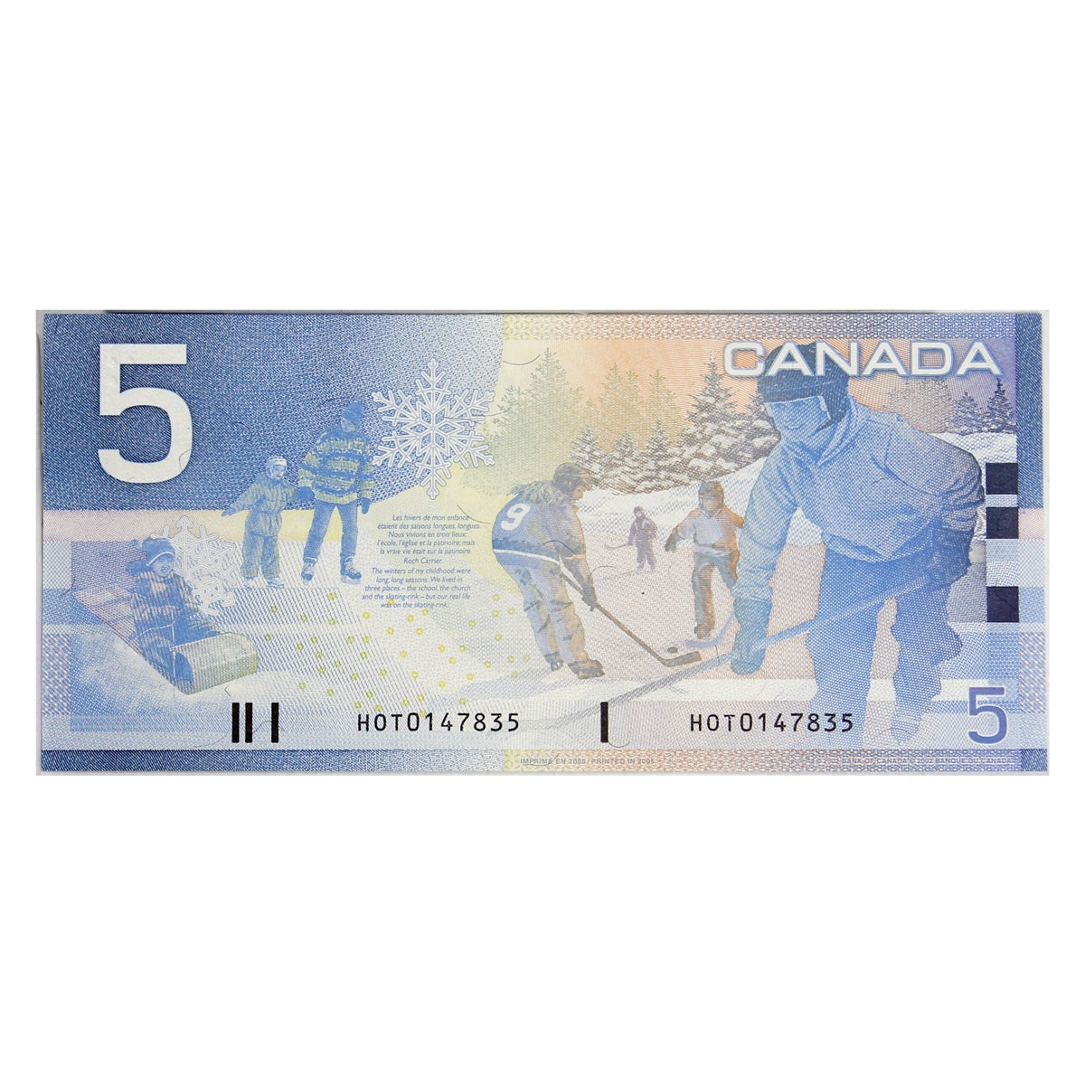 BC-62b 2005 Canada $5 Jenkins-Dodge, HOT, CUNC
