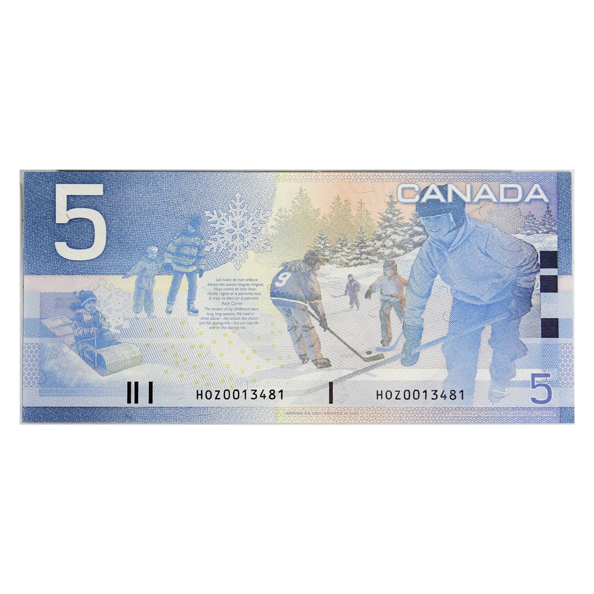 BC-62b 2005 Canada $5 Jenkins-Dodge, HOZ, CUNC