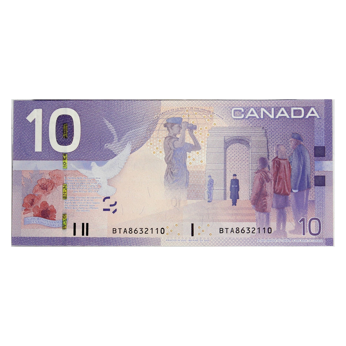 BC-68a 2005 Canada $10 Jenkins-Dodge, BTA, Choice Uncirculated (CUNC63)