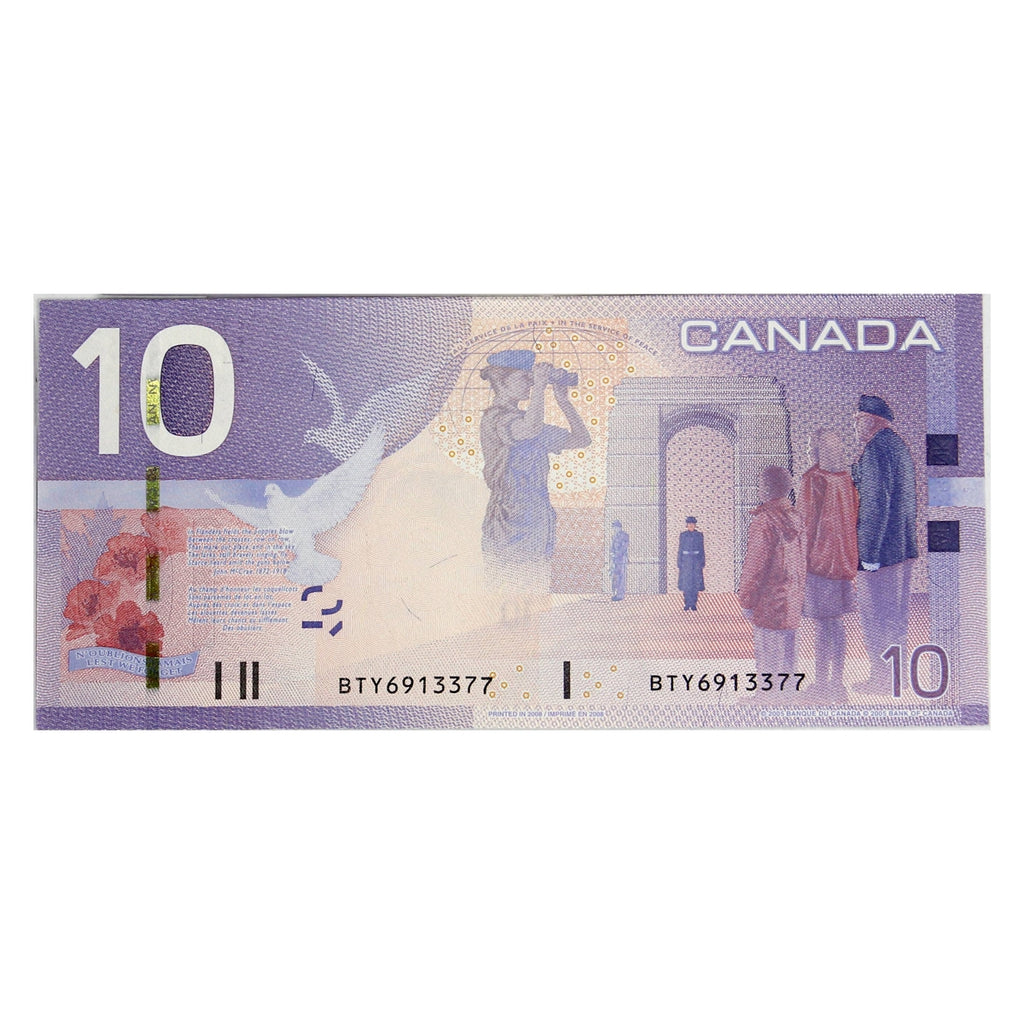 BC-68b 2008 Canada $10 Jenkins-Carney, BTY, Uncirculated (MS60)