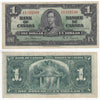BC-21a 1937 Canada $1 Osborne-Towers, A/A, Very Fine (VF20)