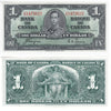 BC-21d 1937 Canada $1 Coyne-Towers, W/N, Extra Fine (EF40)