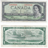 BC-29a 1954 Canada $1 Coyne-Towers, Devil's Face, E/A, Fine (F12)