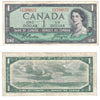 BC-37a 1954 Canada $1 Beattie-Coyne, F/N, F-VF (F15)