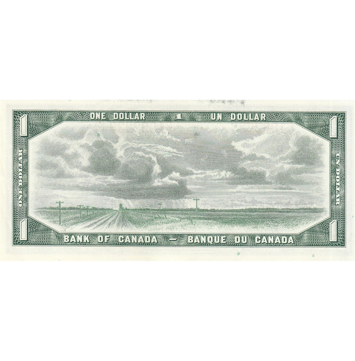 BC-37b 1954 Canada $1 Beattie-Rasminsky, D/Y, AU-UNC (AU55)