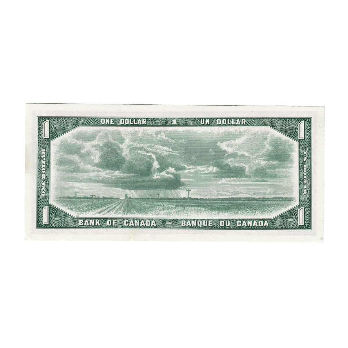 BC-37b 1954 Canada $1 Beattie-Rasminsky, N/Y, AU-UNC (AU55)
