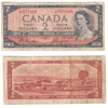 BC-30b 1954 Canada $2 Beattie-Coyne, Devil's Face, E/B, VG-F (VG10)
