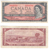 BC-38b 1954 Canada $2 Beattie-Rasminsky, N/R, F-VF (F15)